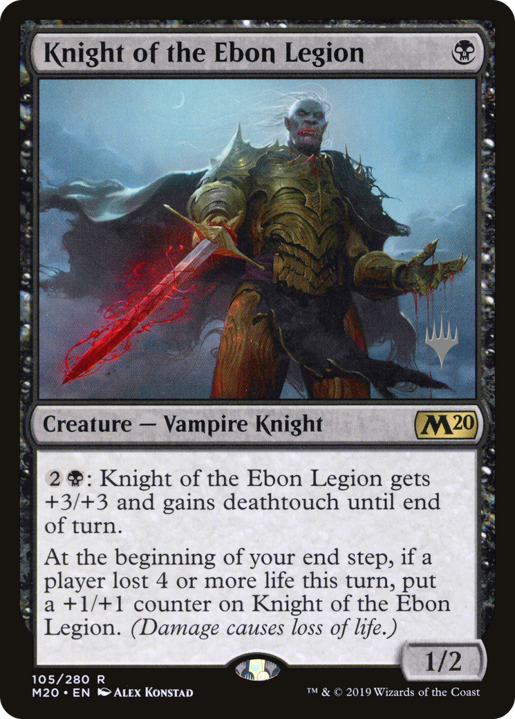 Knight of the Ebon Legion (Promo Pack) [Core Set 2020 Promos] - The Mythic Store | 24h Order Processing