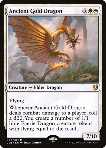 Ancient Gold Dragon [Commander Legends: Battle for Baldur's Gate] - The Mythic Store | 24h Order Processing