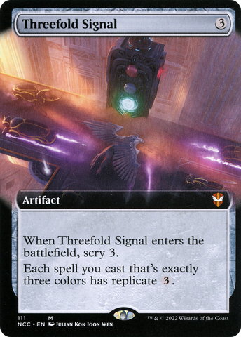 Threefold Signal (Extended Art) [Streets of New Capenna Commander] - The Mythic Store | 24h Order Processing