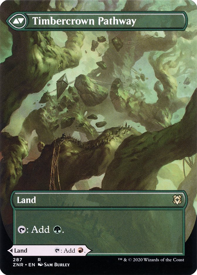 Cragcrown Pathway // Timbercrown Pathway (Borderless Alternate Art) [Zendikar Rising] - The Mythic Store | 24h Order Processing