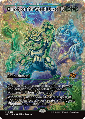 March of the World Ooze (Showcase) (Fracture Foil) [Aetherdrift] - The Mythic Store | 24h Order Processing