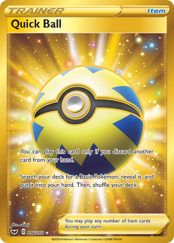 Quick Ball (216/202) [Sword & Shield: Base Set] - The Mythic Store | 24h Order Processing