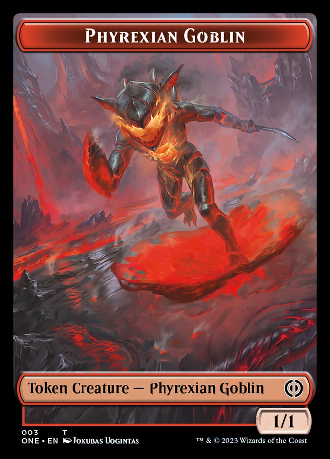 Rebel // Phyrexian Goblin Double-Sided Token [Phyrexia: All Will Be One Tokens] - The Mythic Store | 24h Order Processing