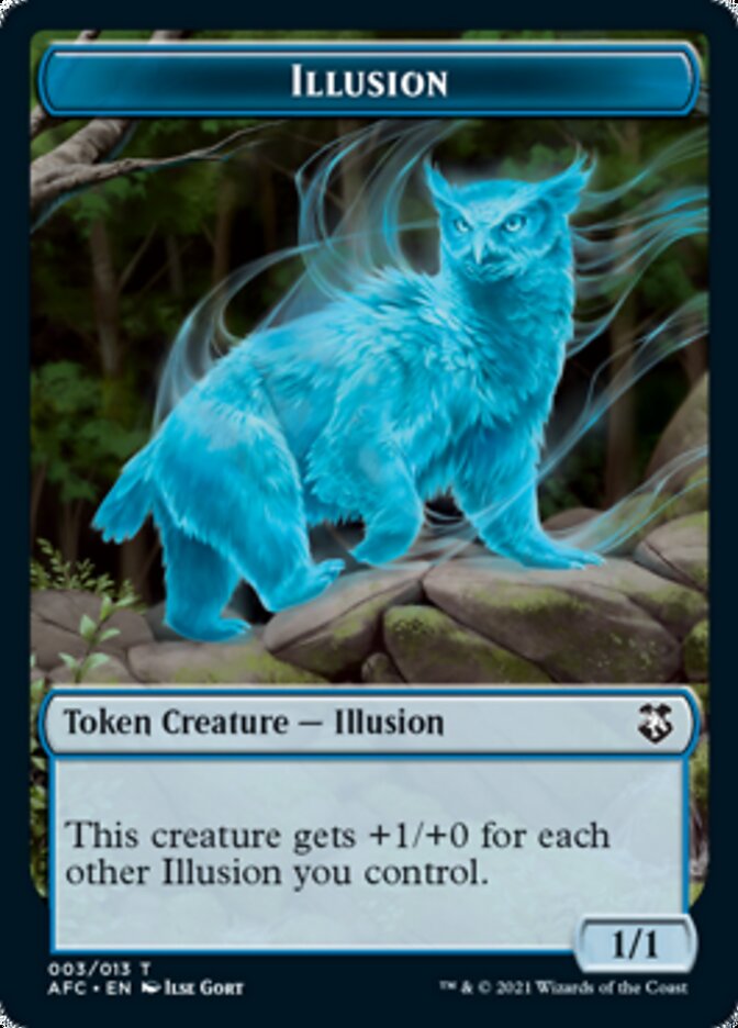 Illusion // Skeleton Double-Sided Token [Dungeons & Dragons: Adventures in the Forgotten Realms Commander Tokens] - The Mythic Store | 24h Order Processing