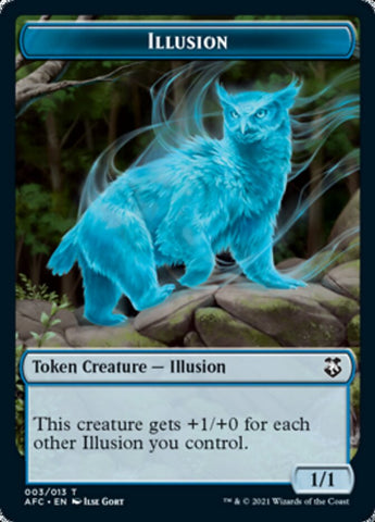 Illusion // Skeleton Double-Sided Token [Dungeons & Dragons: Adventures in the Forgotten Realms Commander Tokens] - The Mythic Store | 24h Order Processing