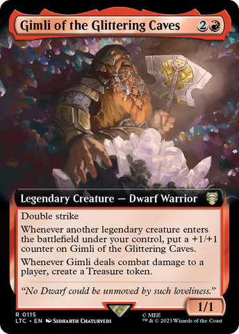 Gimli of the Glittering Caves (Extended Art) [The Lord of the Rings: Tales of Middle-Earth Commander] - The Mythic Store | 24h Order Processing