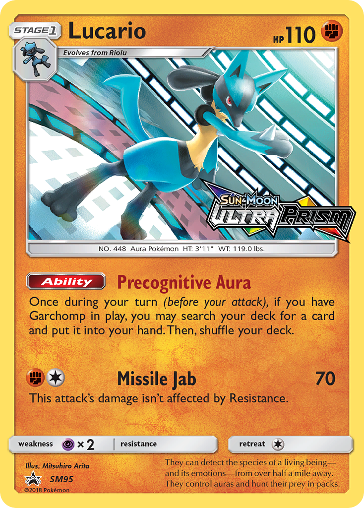 Lucario (SM95) (Prerelease Promo) [Sun & Moon: Black Star Promos] - The Mythic Store | 24h Order Processing