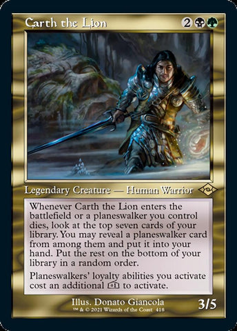 Carth the Lion (Retro Foil Etched) [Modern Horizons 2] - The Mythic Store | 24h Order Processing