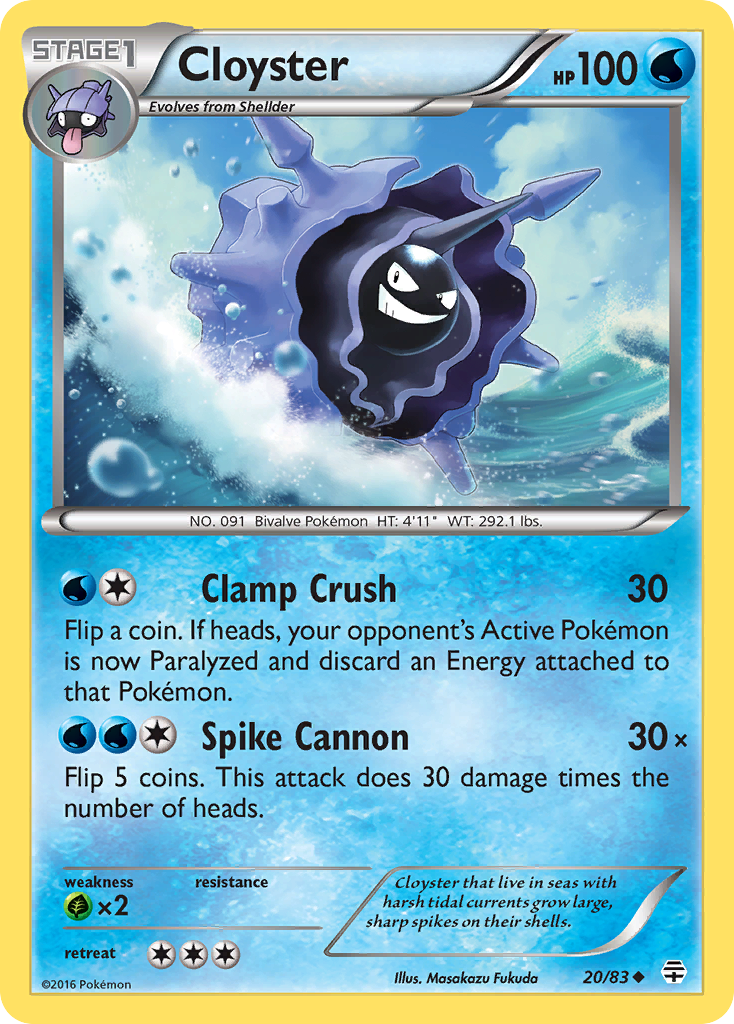 Cloyster (20/83) [XY: Generations] - The Mythic Store | 24h Order Processing