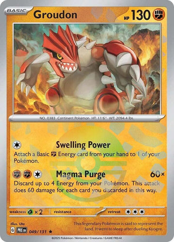 Groudon (049/131) (Poke Ball Pattern) [Scarlet & Violet: Prismatic Evolutions] - The Mythic Store | 24h Order Processing