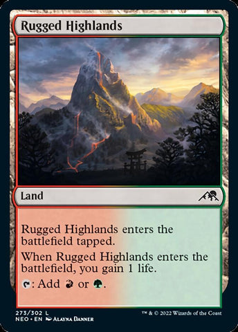 Rugged Highlands [Kamigawa: Neon Dynasty] - The Mythic Store | 24h Order Processing