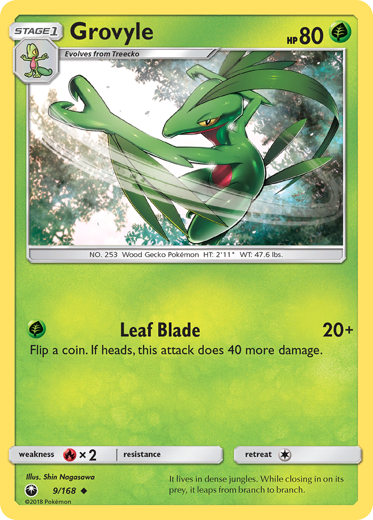 Grovyle (9/168) [Sun & Moon: Celestial Storm] - The Mythic Store | 24h Order Processing