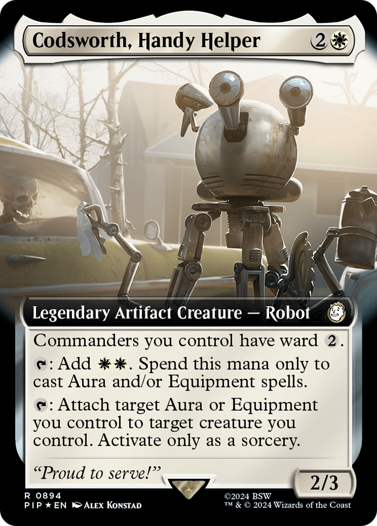 Codsworth, Handy Helper (Extended Art) (Surge Foil) [Fallout] - The Mythic Store | 24h Order Processing