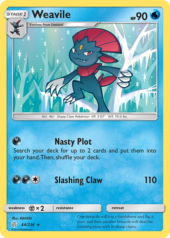 Weavile (44/236) [Sun & Moon: Cosmic Eclipse] - The Mythic Store | 24h Order Processing
