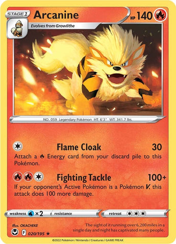 Arcanine (020/195) [Sword & Shield: Silver Tempest] - The Mythic Store | 24h Order Processing