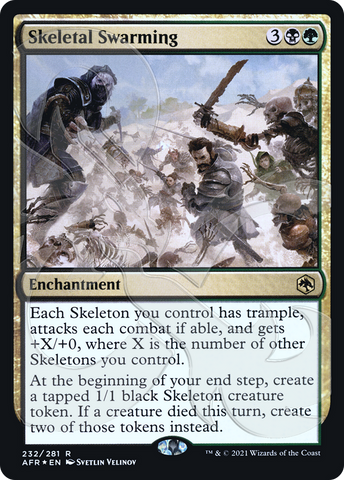 Skeletal Swarming (Ampersand Promo) [Dungeons & Dragons: Adventures in the Forgotten Realms Promos] - The Mythic Store | 24h Order Processing