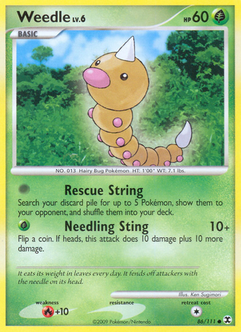 Weedle (86/111) [Platinum: Rising Rivals] - The Mythic Store | 24h Order Processing