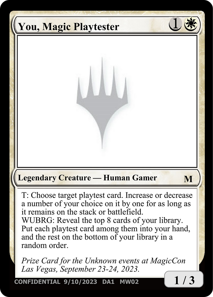 You, Magic Playtester [Unknown Event] - The Mythic Store | 24h Order Processing