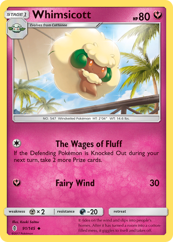 Whimsicott (91/145) [Sun & Moon: Guardians Rising] - The Mythic Store | 24h Order Processing