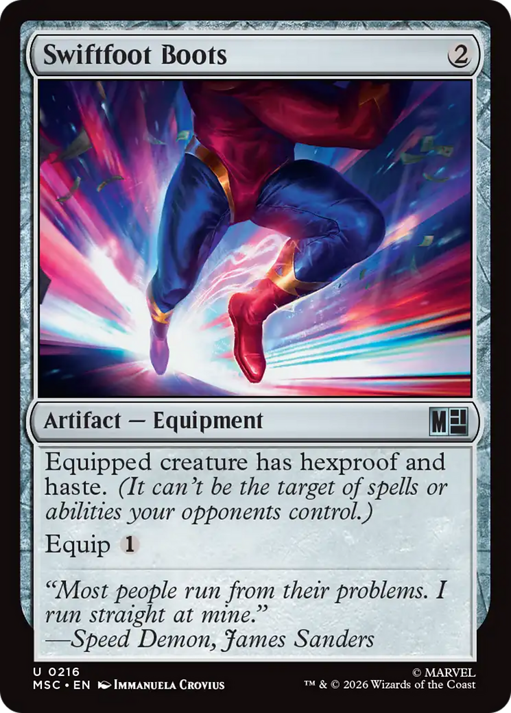 Swiftfoot Boots (Surge Foil) [Marvel Super Heroes Commander] - The Mythic Store | 24h Order Processing