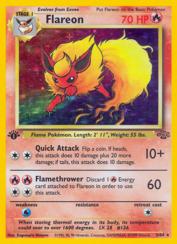 Flareon (3/64) [Jungle 1st Edition] - The Mythic Store | 24h Order Processing
