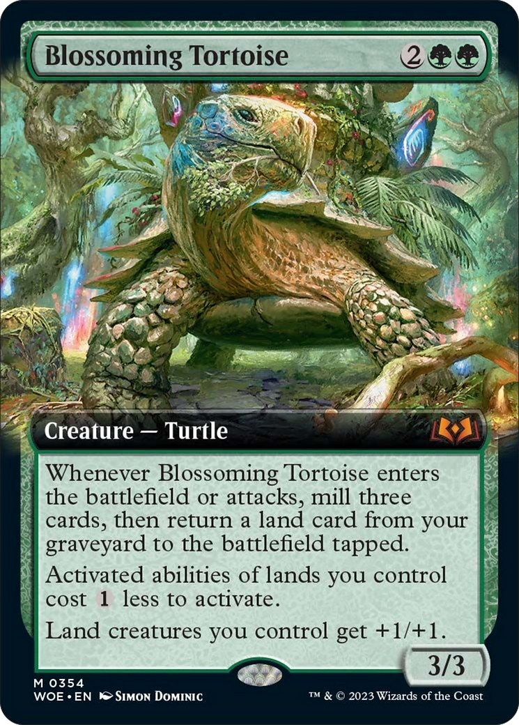 Blossoming Tortoise (Extended Art) [Wilds of Eldraine] - The Mythic Store | 24h Order Processing