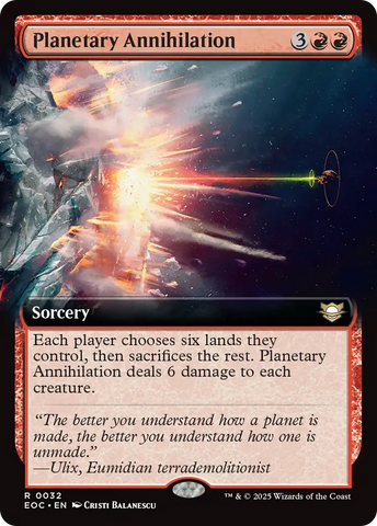 Planetary Annihilation (Extended Art) [Edge of Eternities Commander] - The Mythic Store | 24h Order Processing
