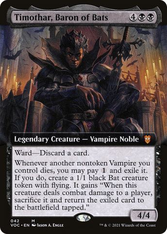 Timothar, Baron of Bats (Extended Art) [Innistrad: Crimson Vow Commander] - The Mythic Store | 24h Order Processing