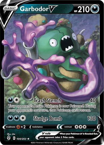 Garbodor V (100/203) [Sword & Shield: Evolving Skies] - The Mythic Store | 24h Order Processing