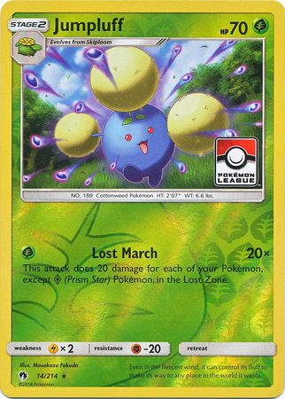 Jumpluff (14/214) (League Promo) [Sun & Moon: Lost Thunder] - The Mythic Store | 24h Order Processing