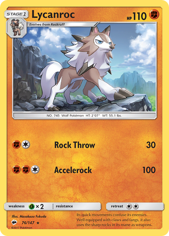 Lycanroc (76/147) [Sun & Moon: Burning Shadows] - The Mythic Store | 24h Order Processing