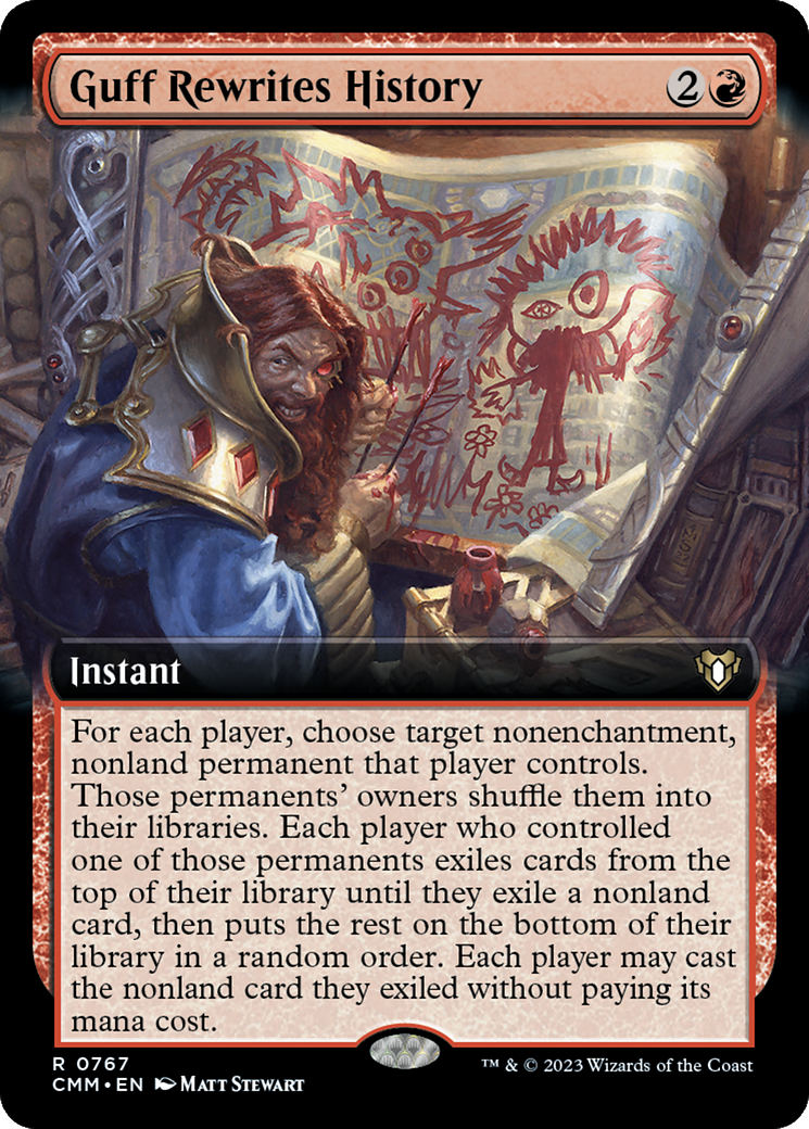 Guff Rewrites History (Extended Art) [Commander Masters] - The Mythic Store | 24h Order Processing