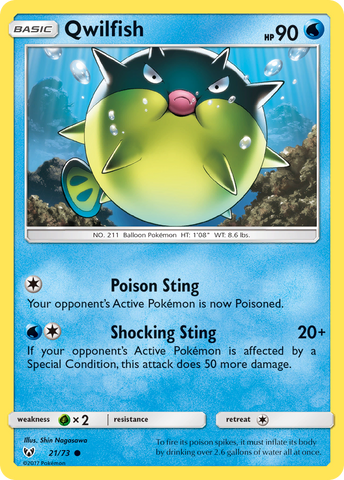 Qwilfish (21/73) [Sun & Moon: Shining Legends] - The Mythic Store | 24h Order Processing
