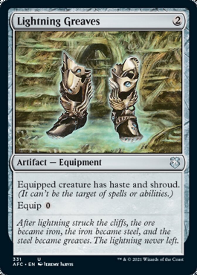 Lightning Greaves [Dungeons & Dragons: Adventures in the Forgotten Realms Commander] - The Mythic Store | 24h Order Processing