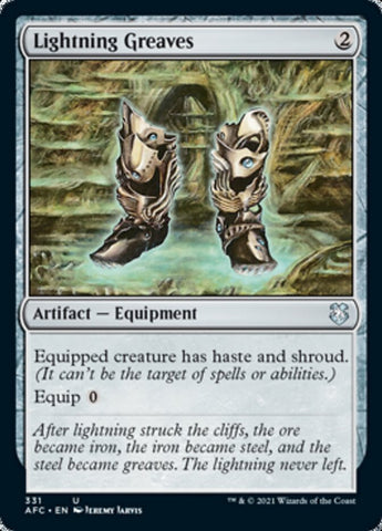 Lightning Greaves [Dungeons & Dragons: Adventures in the Forgotten Realms Commander] - The Mythic Store | 24h Order Processing