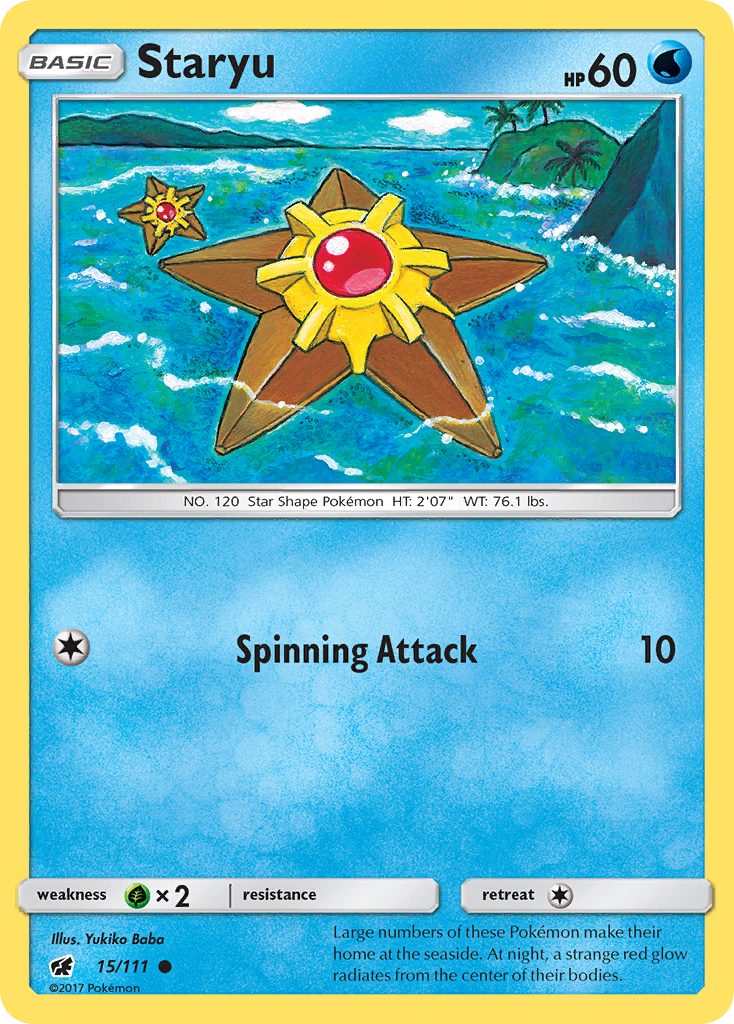 Staryu (15/111) [Sun & Moon: Crimson Invasion] - The Mythic Store | 24h Order Processing