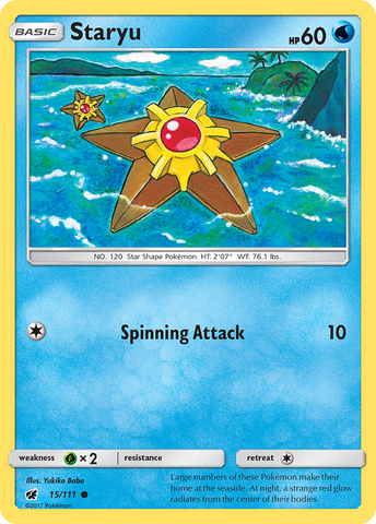 Staryu (15/111) [Sun & Moon: Crimson Invasion] - The Mythic Store | 24h Order Processing
