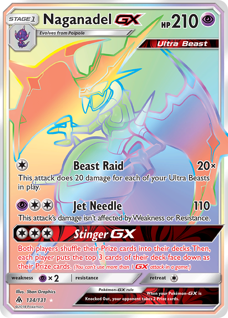 Naganadel GX (134/131) [Sun & Moon: Forbidden Light] - The Mythic Store | 24h Order Processing