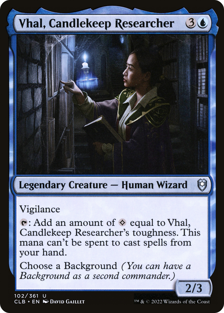 Vhal, Candlekeep Researcher [Commander Legends: Battle for Baldur's Gate] - The Mythic Store | 24h Order Processing