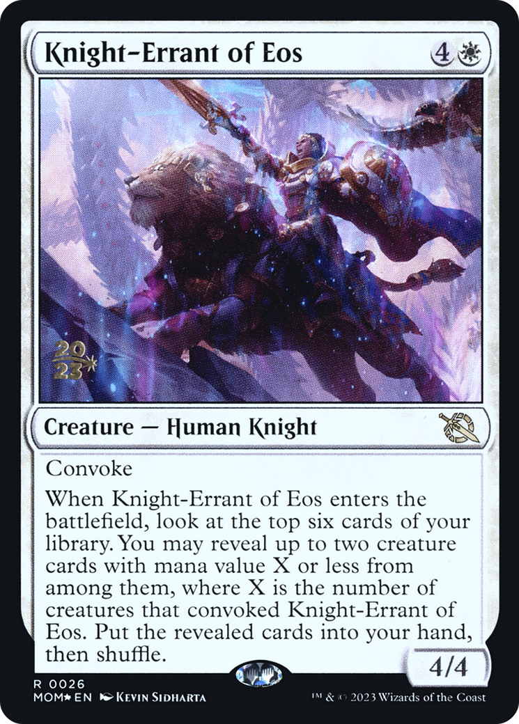Knight-Errant of Eos [March of the Machine Prerelease Promos] - The Mythic Store | 24h Order Processing
