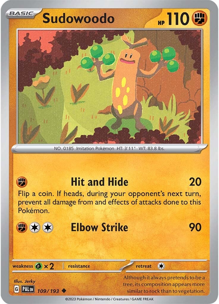 Sudowoodo (109/193) [Scarlet & Violet: Paldea Evolved] - The Mythic Store | 24h Order Processing
