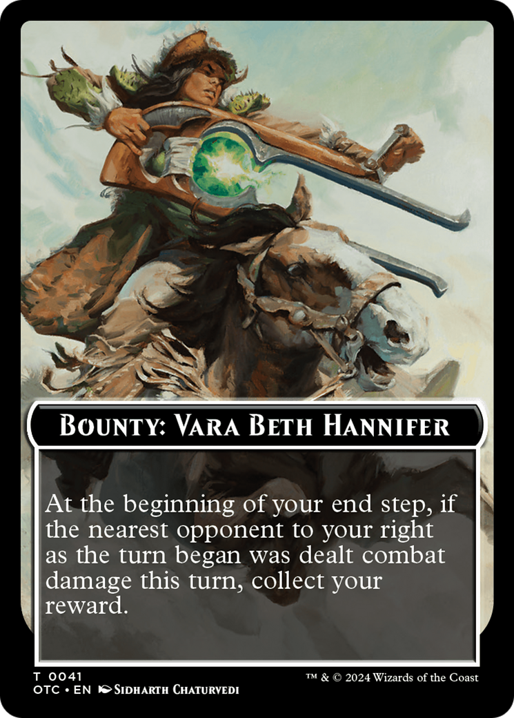 Bounty: Vara Beth Hannifer // Bounty Rules Double-Sided Token [Outlaws of Thunder Junction Commander Tokens] - The Mythic Store | 24h Order Processing
