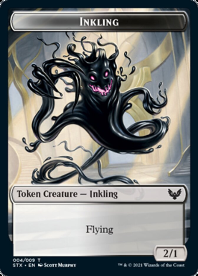 Spirit // Inkling Double-Sided Token [Strixhaven: School of Mages Tokens] - The Mythic Store | 24h Order Processing