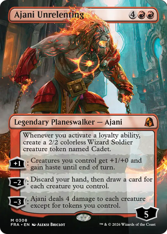 Ajani Unrelenting (Borderless) [Reality Fracture] - The Mythic Store | 24h Order Processing