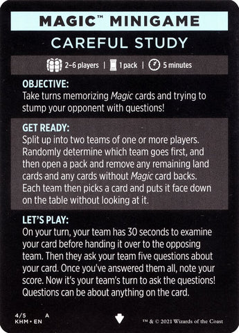 Careful Study (Magic Minigame) [Kaldheim Minigame] - The Mythic Store | 24h Order Processing