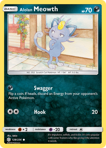 Alolan Meowth (128/236) [Sun & Moon: Cosmic Eclipse] - The Mythic Store | 24h Order Processing