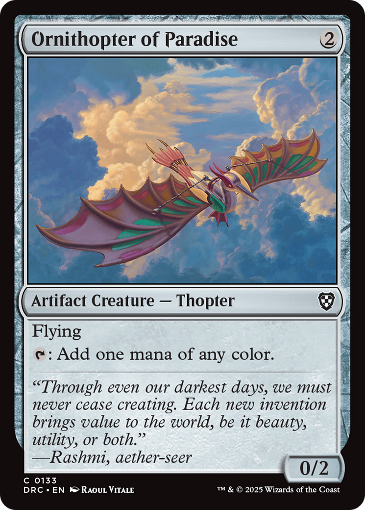 Ornithopter of Paradise [Aetherdrift Commander] - The Mythic Store | 24h Order Processing