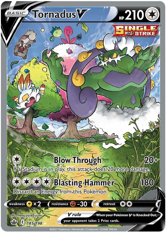 Tornadus V (185/198) [Sword & Shield: Chilling Reign] - The Mythic Store | 24h Order Processing