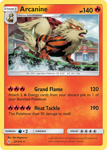 Arcanine (22/214) [Sun & Moon: Unbroken Bonds] - The Mythic Store | 24h Order Processing