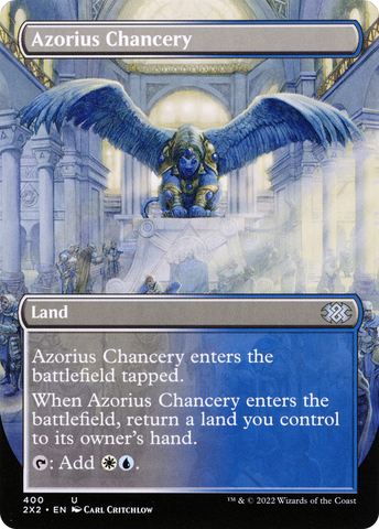 Azorius Chancery (Borderless Alternate Art) [Double Masters 2022] - The Mythic Store | 24h Order Processing